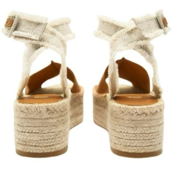 ZARA Platform Espadrilles Sandal Tan - Picture 5 of 16